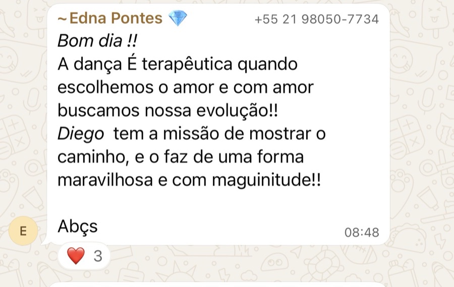 Depoimento de Edna Pontes sobre a dança terapêutica