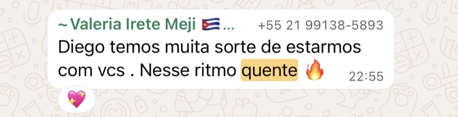 Depoimento de Valeria Irete sobre o Ritmo Quente
